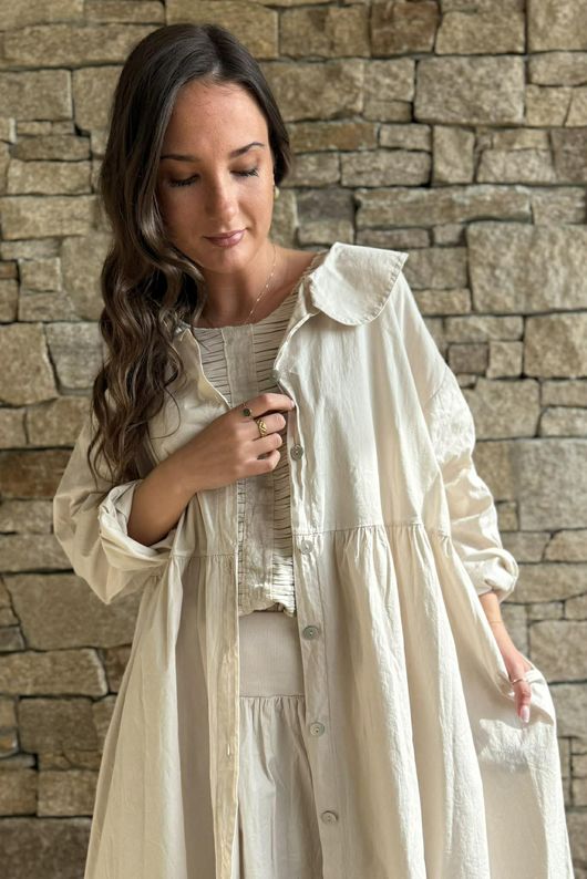 Paloma Peter Pan Frock Coat Calico